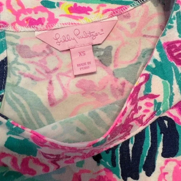 Lilly Pulitzer Colorful 3/4 Sleeve Top‎ Women's Size XS - Picture 2 of 6